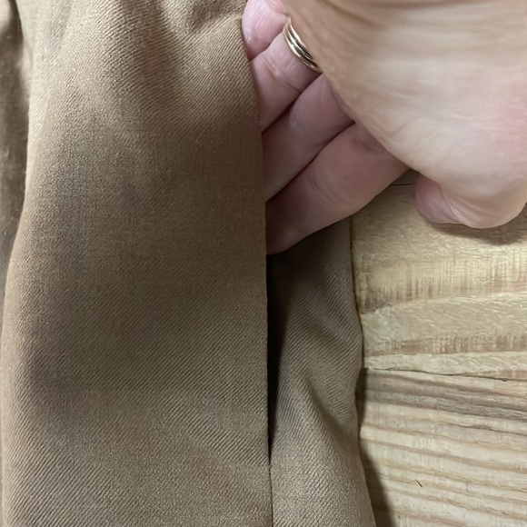 J. Crew size 0 Tan Wool Elastic Waist Band with Pockets Mini Skirt - Picture 5 of 7